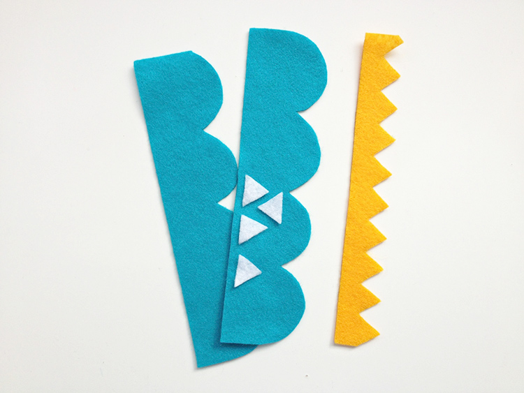 Cut up felt pieces for making bookmarks