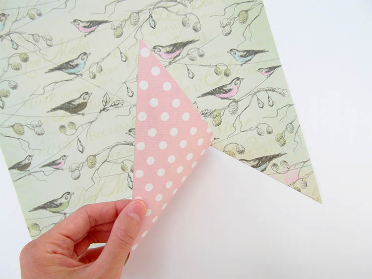 Double side paper for pinwheel tuorial