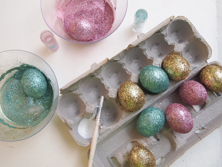 Glitter Easter Eggs by Miss Kris