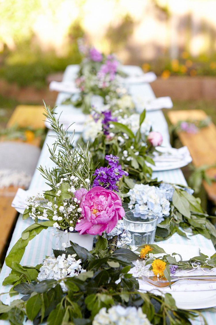 Summer party table styled by Hannah Bullivant and shot by Kristy Noble