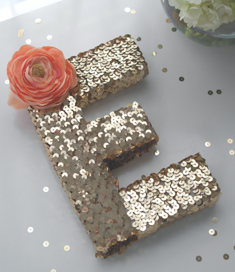 Sequinned Monogram Letter from Catch my Party