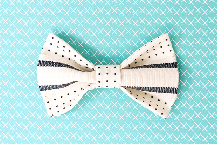 Add ribbon or haberdashery to make the bow tie extra-special