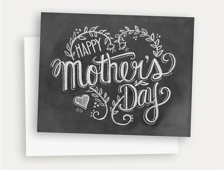 Chalkboard style card for mother's day