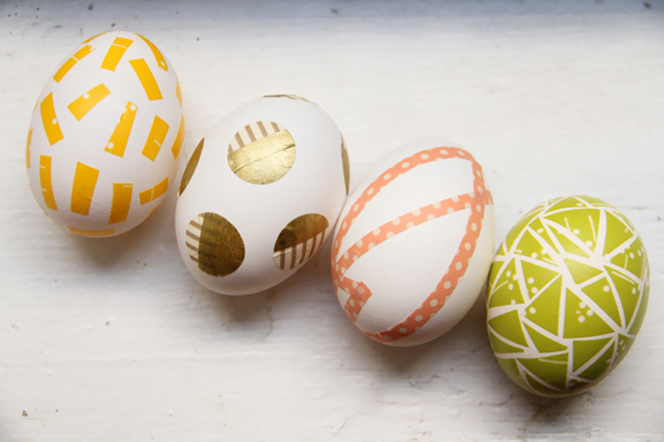 Washi tape eggs from Lovely Indeed