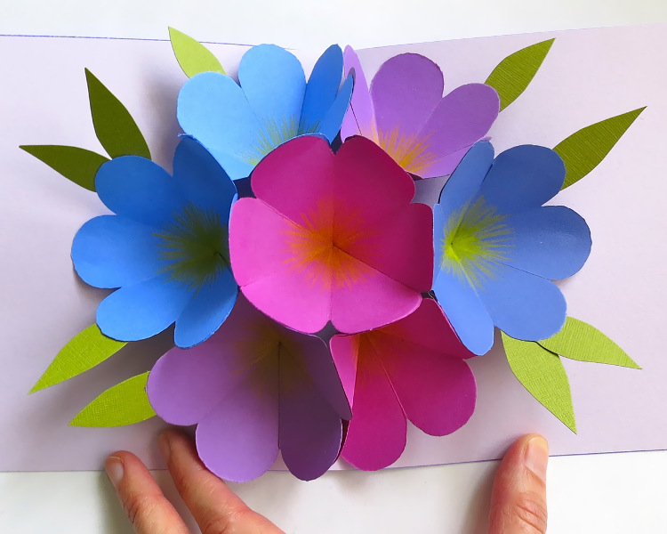 Floral pop-up card from Martha Stewart for mother's day