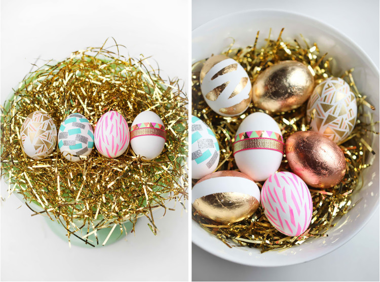 Gold leaf and washi eggs by Miss Renaissance