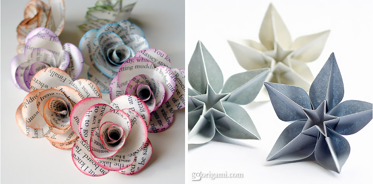 Origami flowers look just as pretty and last longer than real ones