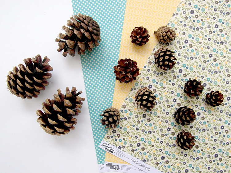 Materials for pinecone garland