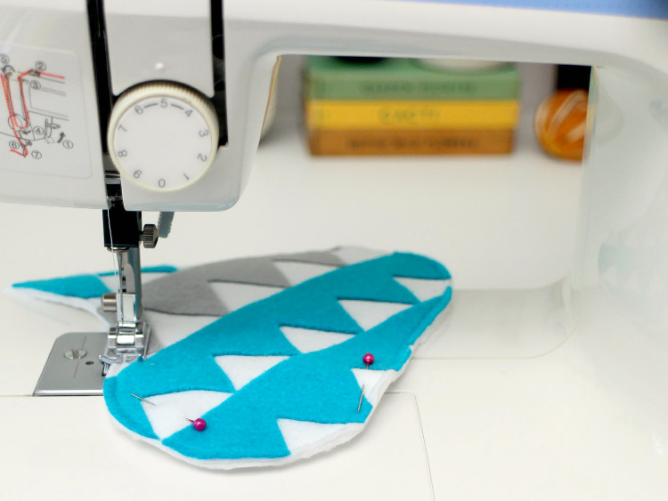 Stitch the edges together with the sewing machine