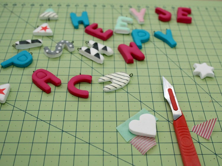 Decorating the letters with washi tape