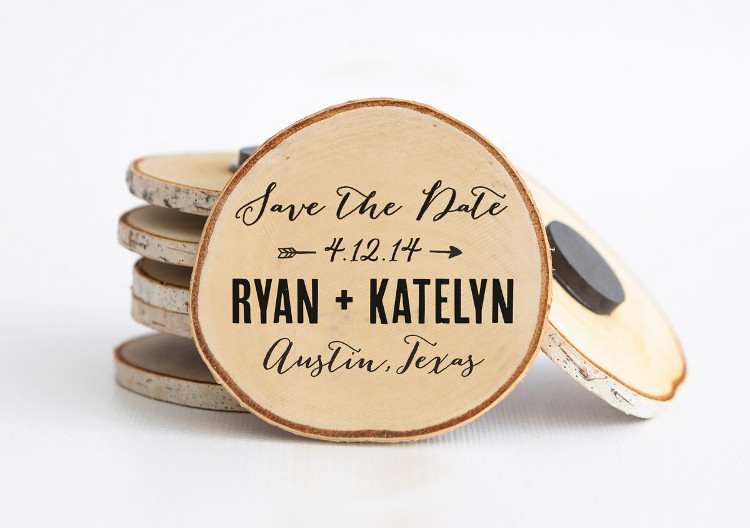 Wooden Save the Date Invitations