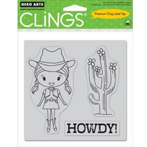 Howdy Cling Stamp Set (CG272) by Hero Arts