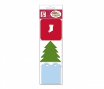 Stocking, Tree & Present Six Festive Mini Note Cards