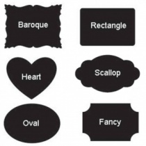 Sheet of 8 chalkboard labels, choose your design