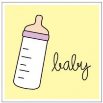 Baby Bottle Wooden Craft Stamp