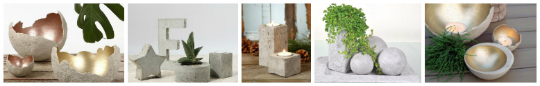 Gorgeous creations made from concrete creatives range.