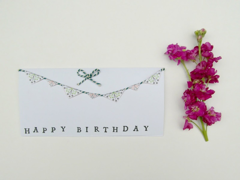 bunting birthday card