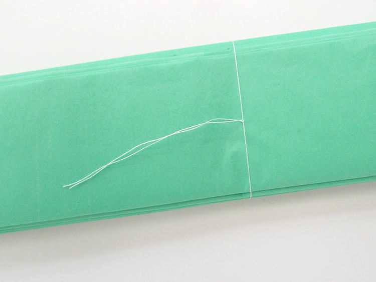 Tied tissue paper