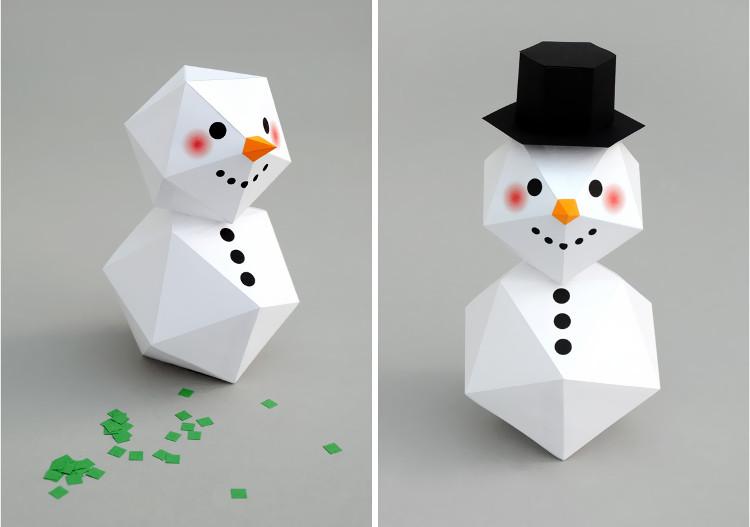We love this origami snowman from Mini Eco