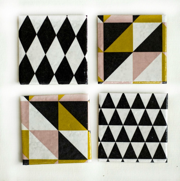 Tilissimo geometric pattern coasters
