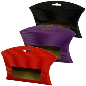 Ribbed Window Pouch, Purple or Black