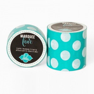 Marquee Love Polka Dot Tape, Blue, 7/8 inch width