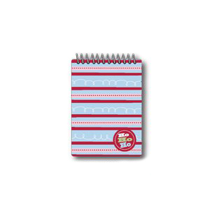 Ho Ho Ho Striped Spiral Notepad