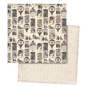Love Me ''Stamped'' Paper 12 inch cardstock