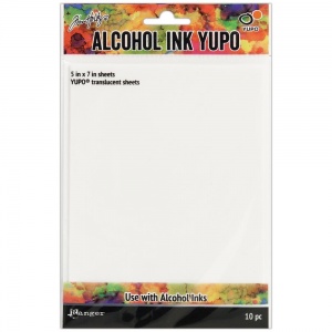 Tim Holtz Alcohol Ink Yupo Paper, 10 Translucent Sheets