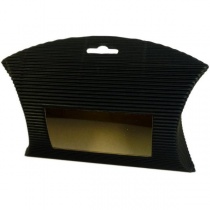 Black Ribbed Window Pouch