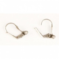 Clip on silver lily earwires, 2 pairs