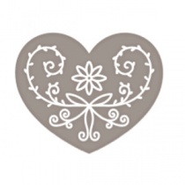 Russian Heart wooden rubber stamp