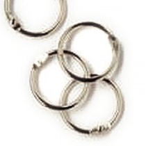 1'' (25mm) Book Binder Rings Silver Coloured